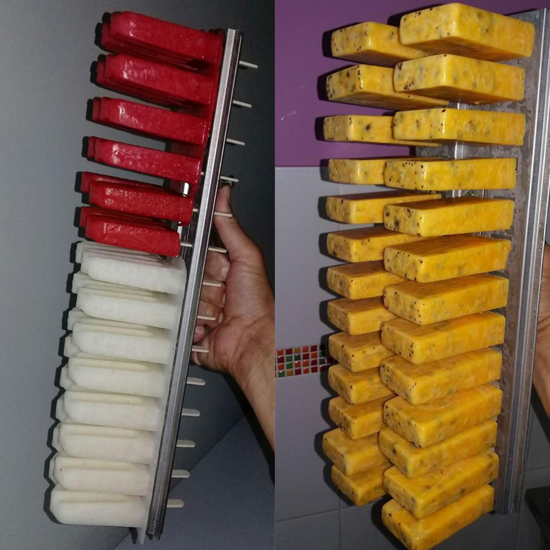 Máquina comercial para hacer paletas heladas BP-2BR - Compresor Embraco Aspera, salida de 104 paletas heladas por hora
